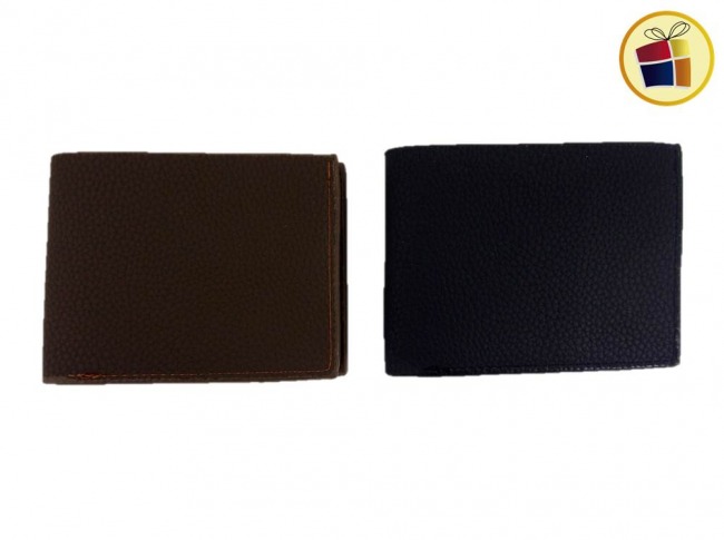 BILLETERA PARA HOMBRE CUERINA LISA (030825/BG52537)