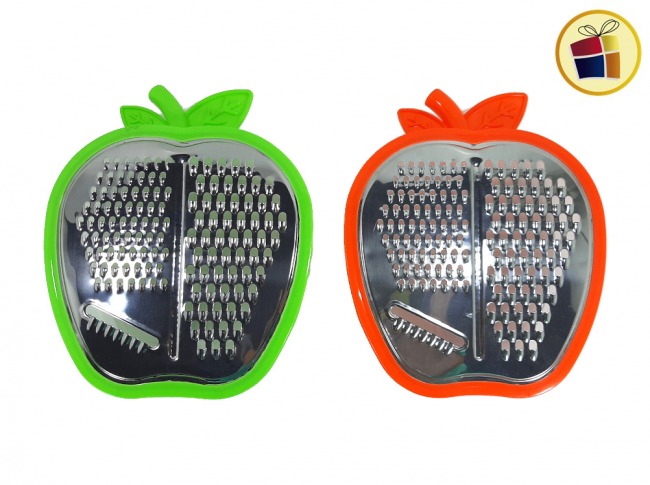 RALLADOR CON BANDEJA FORMA MANZANA 17.5X5CM POKA (056-14-4/520209/590138/HD9013Z)