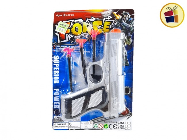 N23 PISTOLA POLICIA LANZA DARDOS 10X14CM BLISTER SEBIGUS (52032/118697)