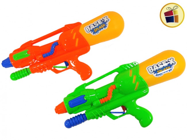 PISTOLA LANZA AGUA CON TANQUE VARIOS COLORES 38CM SEBIGUS (8183/124407)