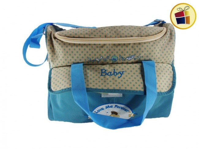 BOLSO MATERNAL GRANDE 3 BOLSILLOS TELA AVION ESTAMPADA (788040/SH03-02-02)