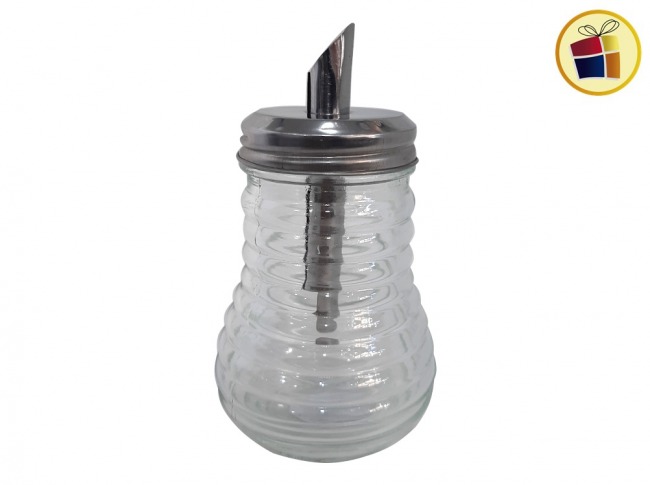 AZUCARERA DE VIDRIO VERTEDOR METAL 11CM FLUSS (M322-19-8/521213) 