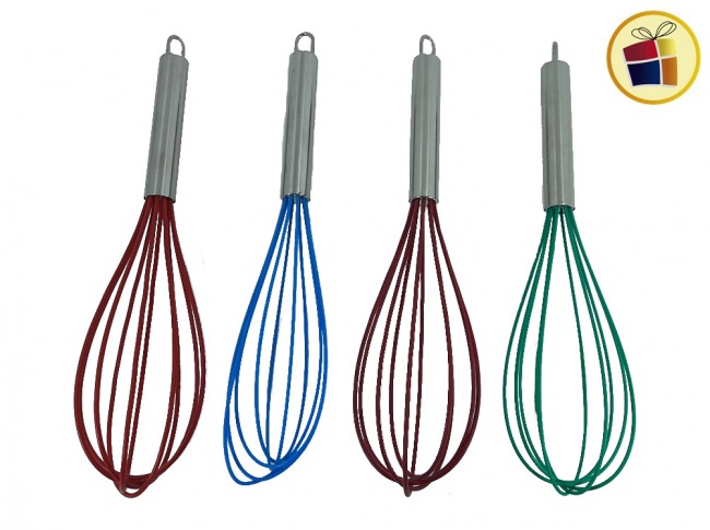 BATIDOR CON SILICONA COLOR MANGO ACERO 31 CM (DL4410/104275/107795)