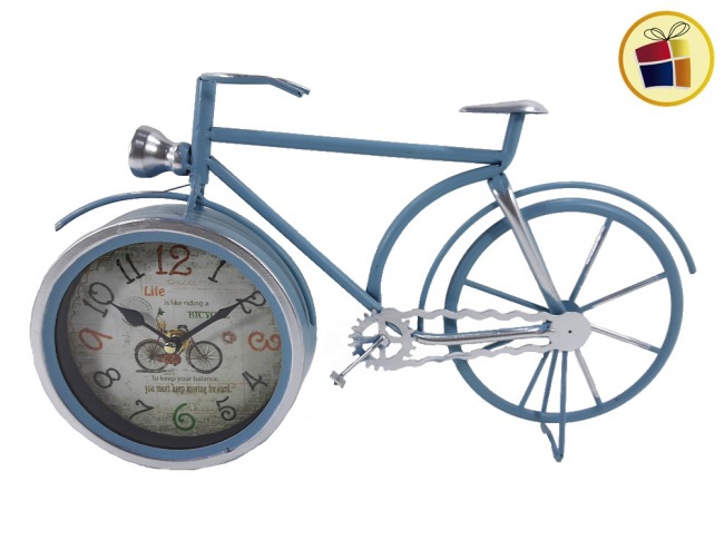RELOJ METAL VINTAGE BICIBLETA 38X23CM IDEAS (CF12357/147593)