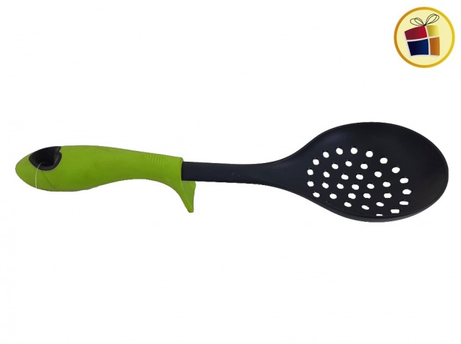 ESPUMADERA TEFLON MANGO DE GOMA COLOR 33CM (664666/L056A-15-13)