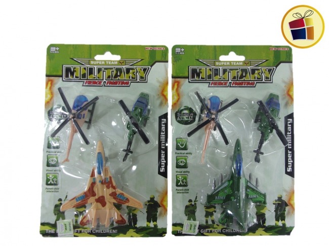 NEW21 AVIÓN +2 HELICOPTEROS MILITARES EN BLISTER PUBLILED (A200369/183194)