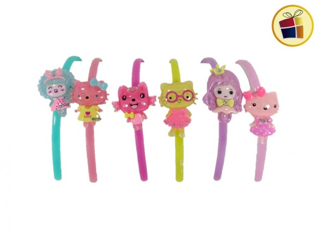 (OFERTA FINAL)VINCHA ACRILICA CON APLIQUE GRANDE INFANTIL CH (691489)