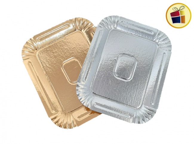 BANDEJA N°2 18X22 LABRADA ORO Y PLATA 500 GR (74195) COMERCIAL DAVIES 