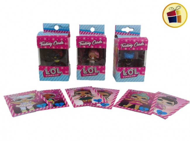 #### NEW MUÑECO PERSONAJE TV/GAME DE GOMA MINI + CARTAS "TRADING CARDS" EN CAJA (936628)