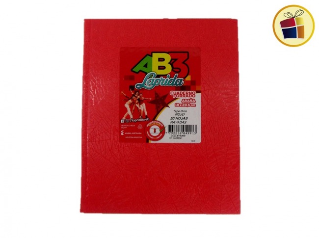 CUADERNO LAPRIDA AB3 X98 HJS T/C ARAÑA ROJO (004820/613421)