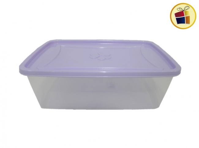 HERMETICO RECTANGULAR CON TAPA 6500CC TREBOL TRANSPARENTE (0409/000064)