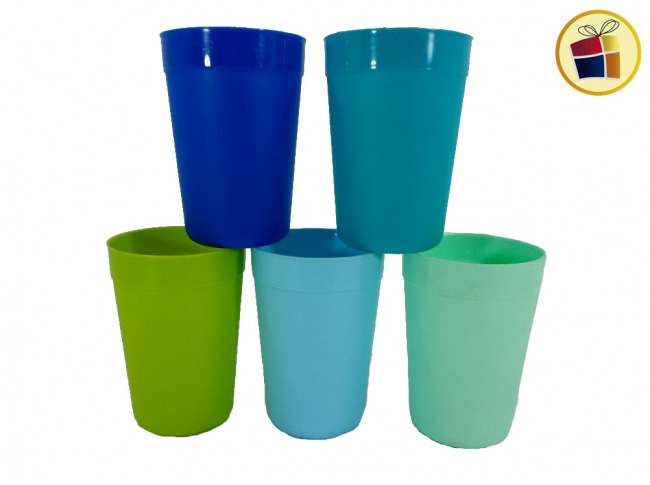 VASO PLASTICO ESMERILADO TREBOL (000279)