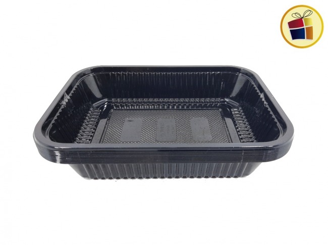(P.G.)BANDEJA 107 X10  NEGRA MICROONDAS (11664) CELPACK