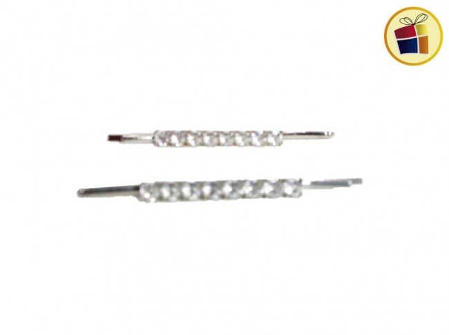 INVISIBLE PLATEADO X2 CON STRAS (122655/LH45-220-06)