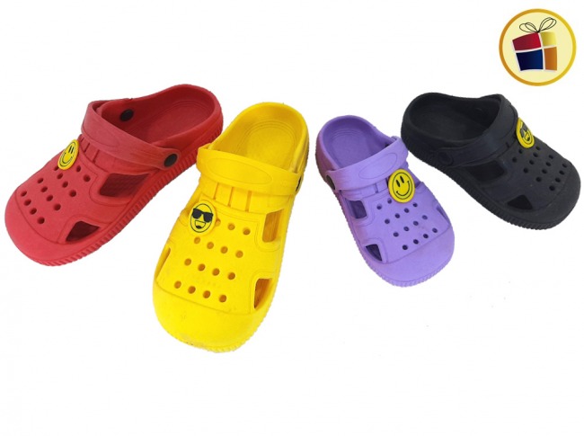 (PC-F-B-RCIA)CROCKS GOMON INFANTIL CON APLIQUE PIN (22277/128/876)