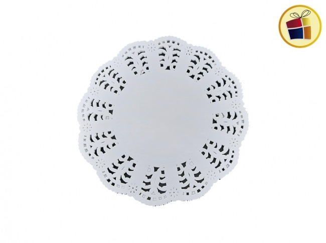 BLONDA 18CM X5 REDONDA BORDADA BLANCA (76115) COMERCIAL DAVIES 