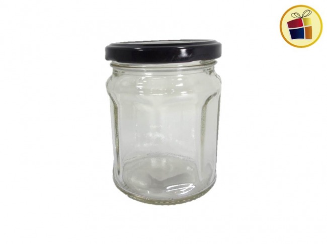 FRASCO DE VIDRIO ESPECIERO OCTOGONAL 300CC TAPA AXIAL 70MM  MEGA ENVASE (00208/252473)