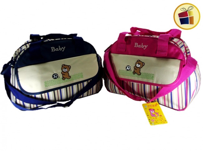 BOLSO MATERNAL OVAL GRANDE CON SOLAPA TELA AVION (681956/SH03-02-01)