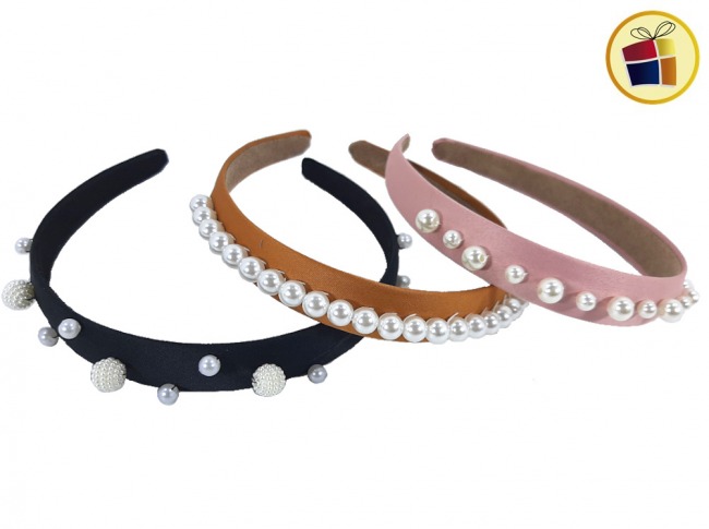 VINCHA FORRADA CON PERLAS CHICA Y GRANDE (95331/1224-1197-1191)