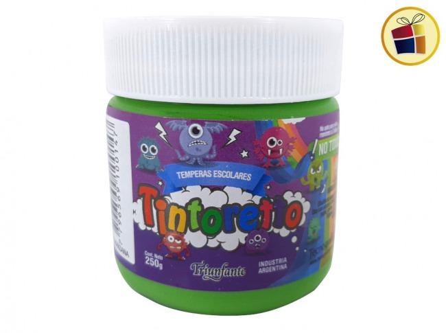 P.R.G.TEMPERA POTE TINTORETTO 250 GRS VERDE MANZANA (100147)