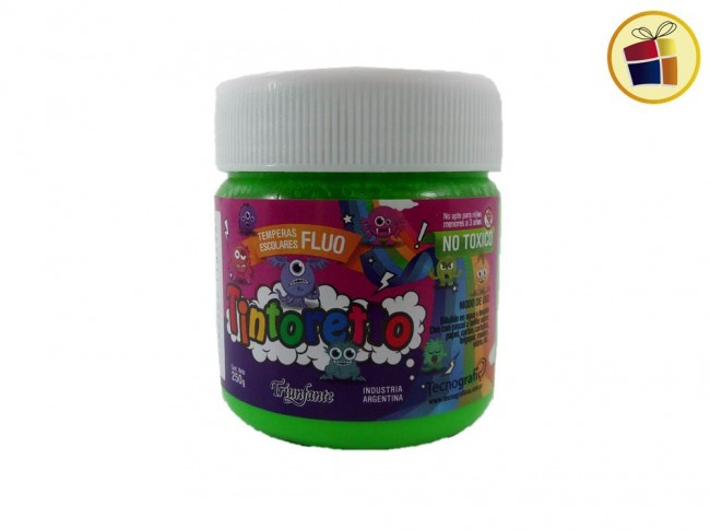 TEMPERA POTE TINTORETTO 250 GRS VERDE FLUO (110146)