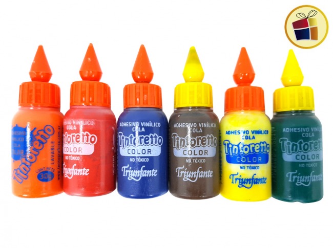 P.VA.PLASTICOLA X30 GRS V/COLORES TINTORETTO (310041)