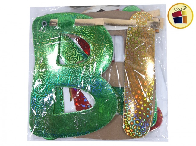 CARTEL BIENVENIDOS X1 GRANDE HOLOGRAMADO (722867) HOLO-SHOW