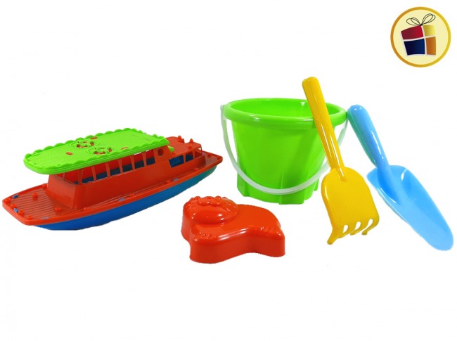 SET PLAYA BALDE+RASTRILLO+PALA+LANCHA+MOLDE JNG (012124/500603)