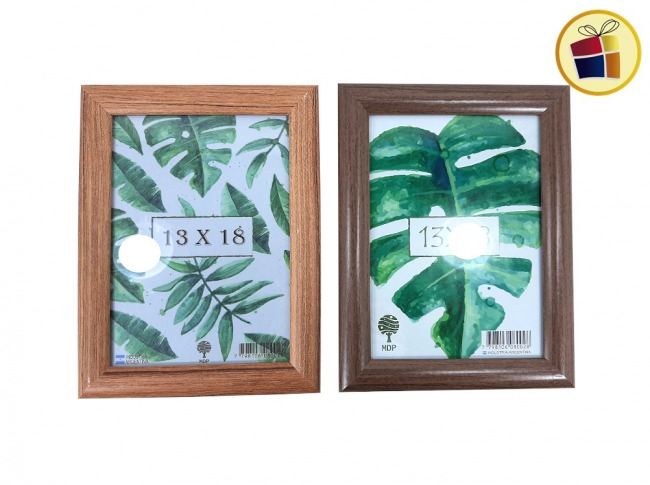 PORTA RETRATO 13X18 MARCO MADERA MEDIA CAÑA  MDP (702/080028)