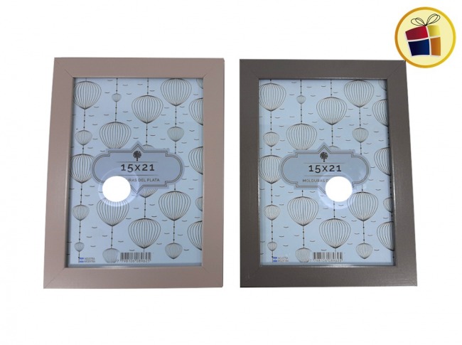 PORTA RETRATO 15X21 MARCO MADERA PLANA COLOR  MDP (089625/A203)