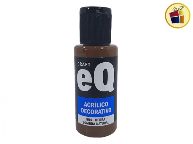 PINTURA ACRILICO DECORATIVO EQ TIERRA SOMBRA NATURAL 50 CC (804/008686)