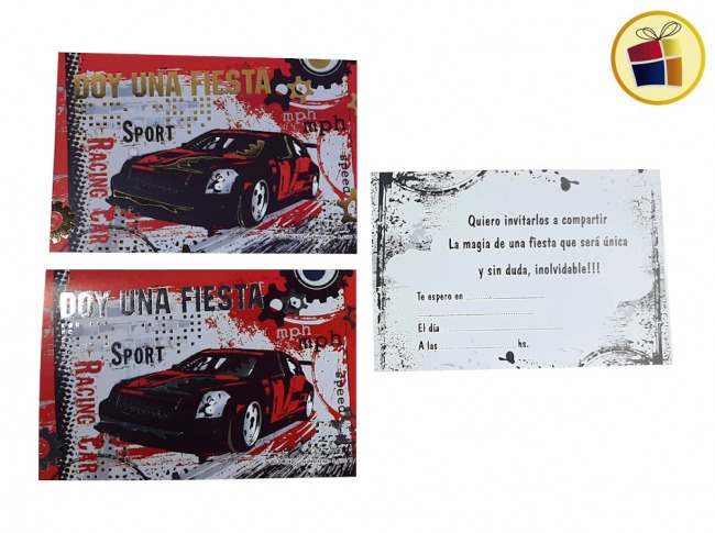 INVITACION RACING CARS (651818) GOLD MUNDO