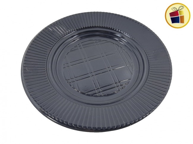 (P.R.C1.C2.F.B.RCIA)PLATO 22 NEGRO X10 GRANDE (77673) PLASTICO SAN ANDRES