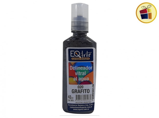 DELINEADOR VITRAL AL AGUA GRAFITO 40 CC (205232)