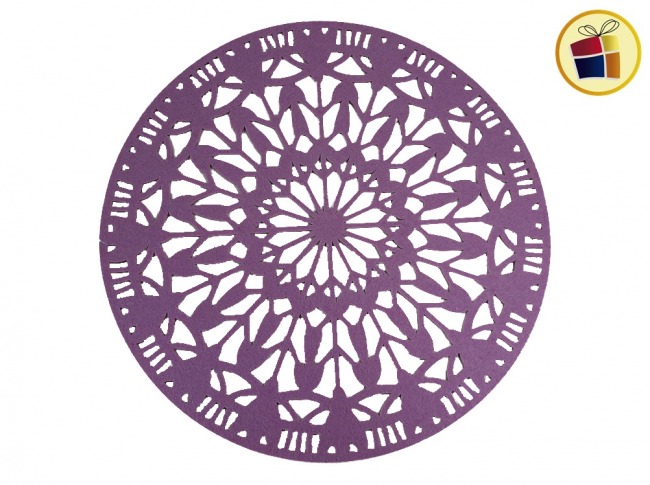 INDIVIDUAL REDONDO CALADO GOMA EVA 38CM DOS COLORES ((CH)) (325753/PST-FLT-17109)