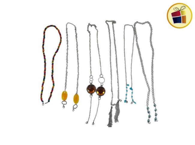 PORTA BARBIJO CADENA PLATEADA VARIOS MODELOS (84784/LH123)