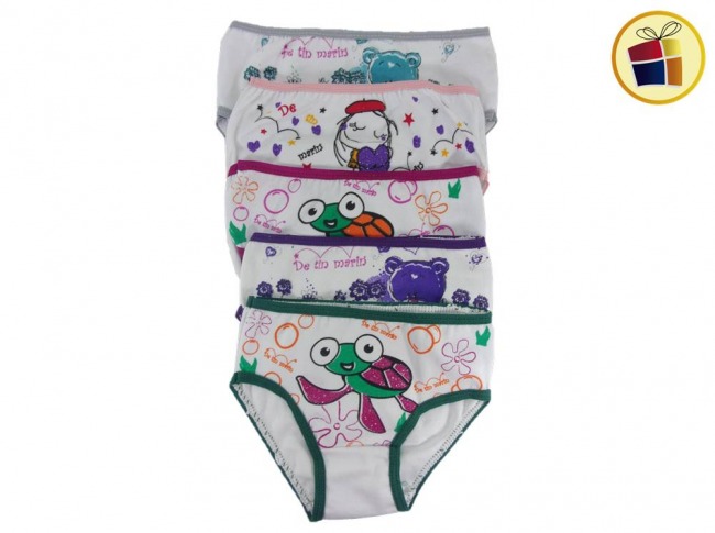 BOMBACHA PARA NENA BLANCA CON DIBUJO (31028)