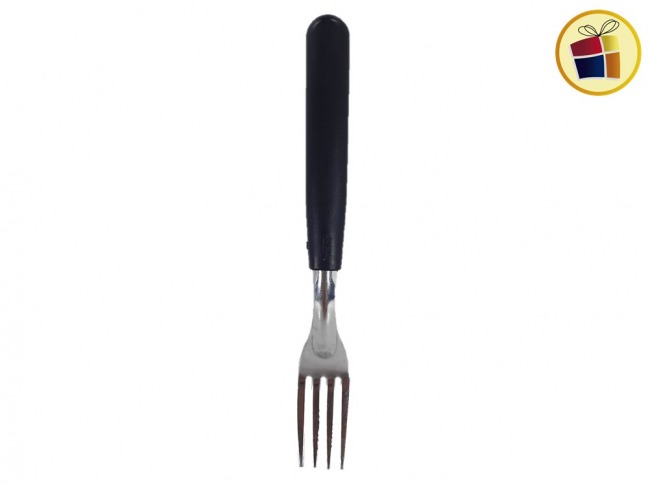 "P.R.C1.C2." TENEDOR DE MESA CAROL MANGO PLASTICO NEGRO (470909/409)