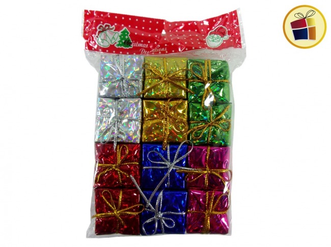 ADORNO NAVIDEÑO REGALOS X12 3X2.5CM FLUSS (C161-15-37/685854/070142)