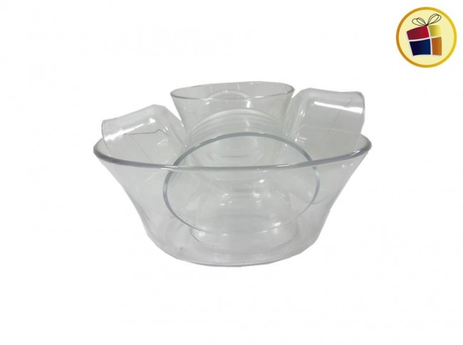 JUEGO DE ENSALADERA + 6 COMPOTERAS ASTRAL (090758)