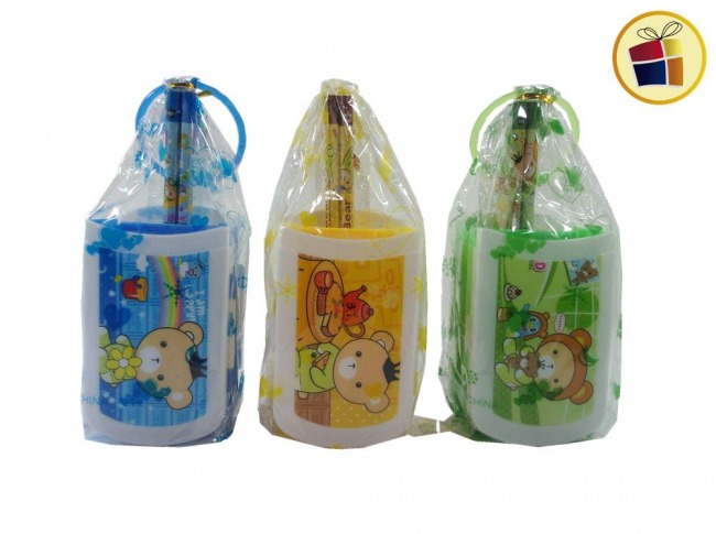 PORTA LAPIZ INFANTIL DOBLE C/ACCESORIOS (363537)