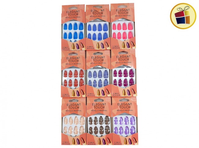 UÑA POSTIZA LISA COLOR Y METALIZADA EN CAJA (15219/05-21-2)