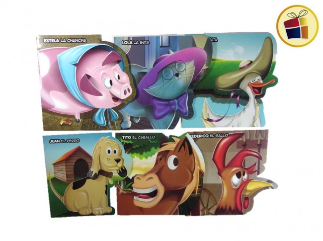 LIBRO DE CUENTOS ANIMALES TROQUELADOS V/ MODELOS (985704/109798) 