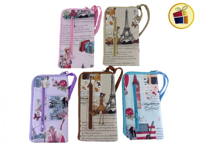 (OFERTA FINAL)MONEDERO PORTA CELULAR CUERINA ESTMPADO CH (330082)