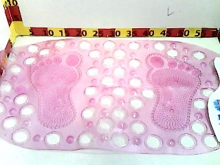 ALFOMBRA GOMA BAÑO ANTIDESLIZANTE SOPAPAS PIECITOS 36X66CM JAISPUR (165324/30532)