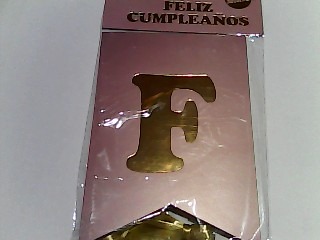 (P.ST.C1.C2.F.B.RCIA.VA.)BANDERIN FELIZ CUMPLE GOLD ROSE X1 (03348-28/04749) GOLD MUNDO 
