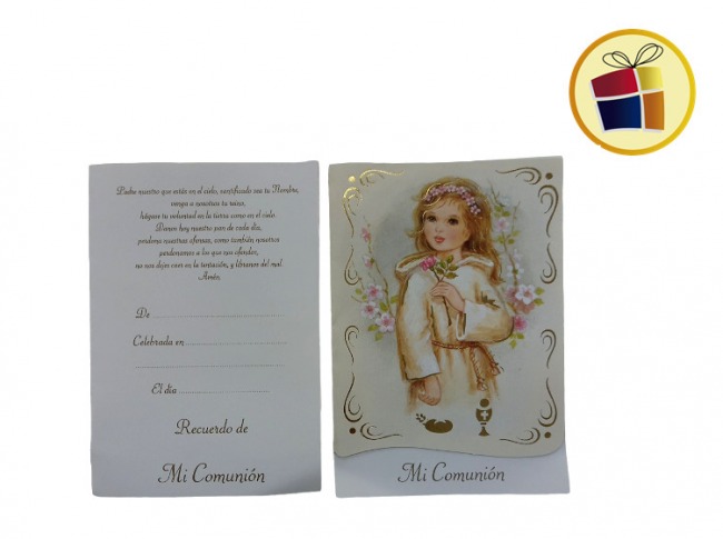 ESTAMPA COMUNION  C/GUARDA (71469/5257/71445) GOLD MUNDO