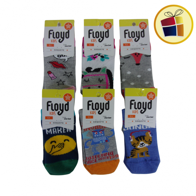 MEDIA SOQUETE ESTAMPADA PARA CHICOS T1 FLOYD (311407/61T1)